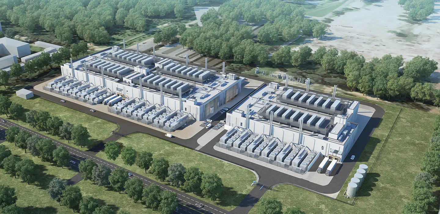 aerial view rendering of Warsaw data center