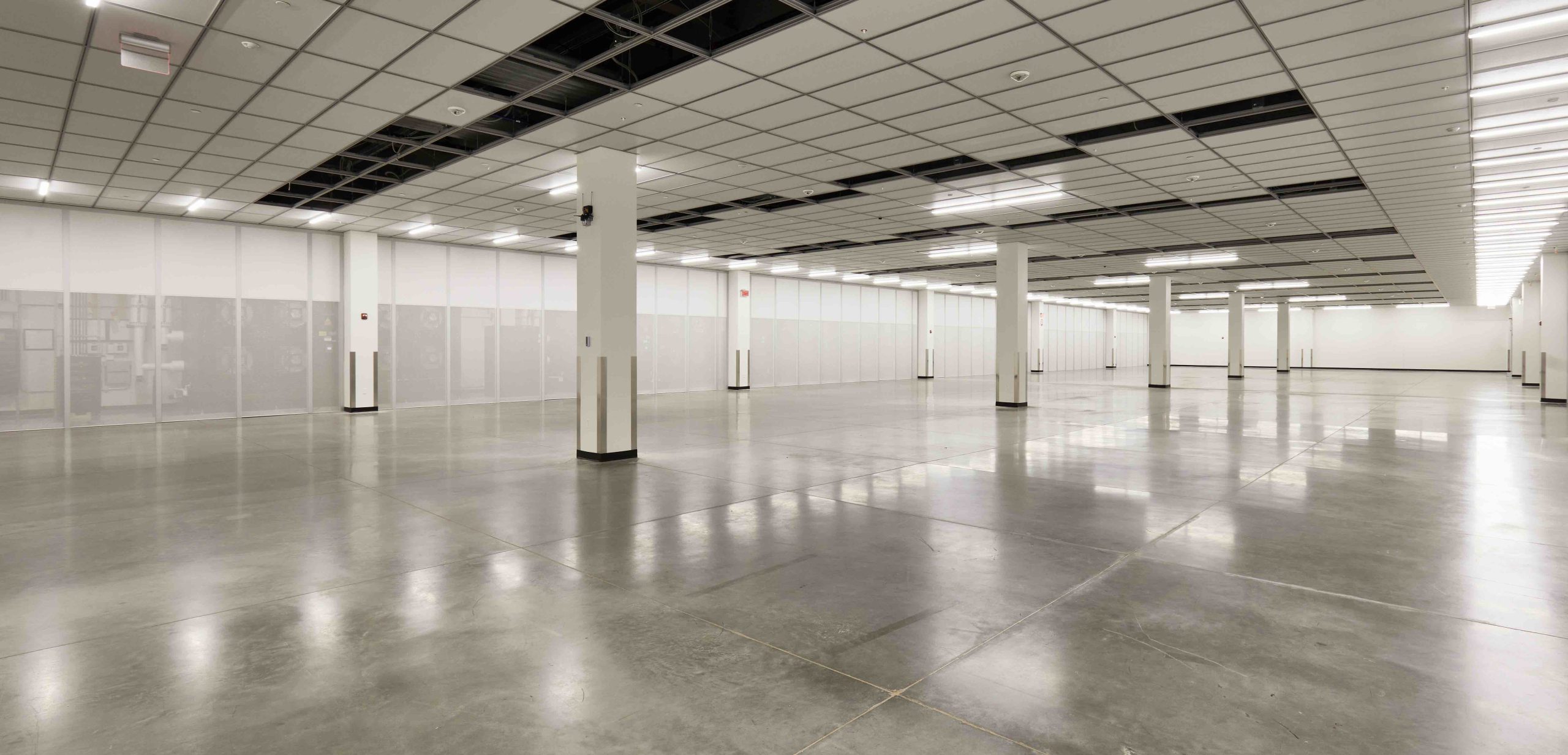 empty data center room
